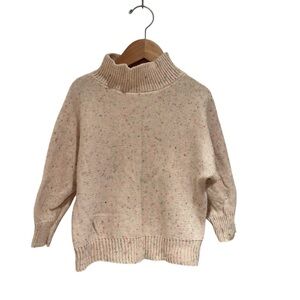 NEVER/NOT Kids' Cream Confetti Speckled Sweater - size 2 *fits very generous